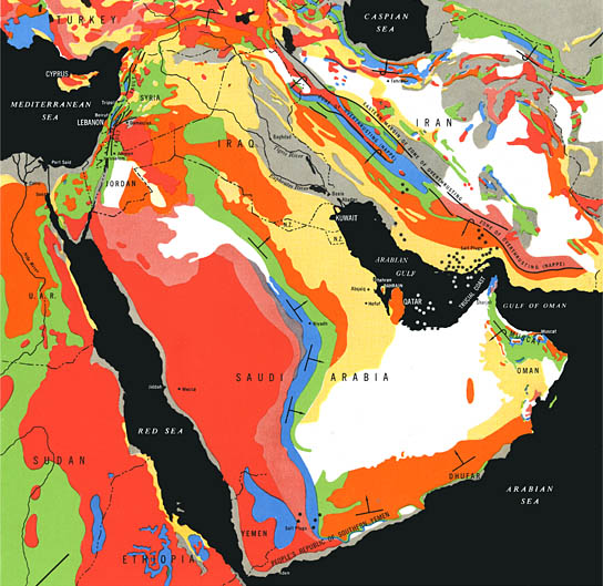oil field map of arabia