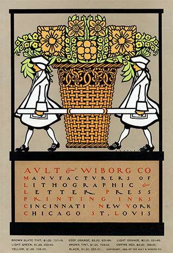 Ault & Wiborg poster ad, click for larger image