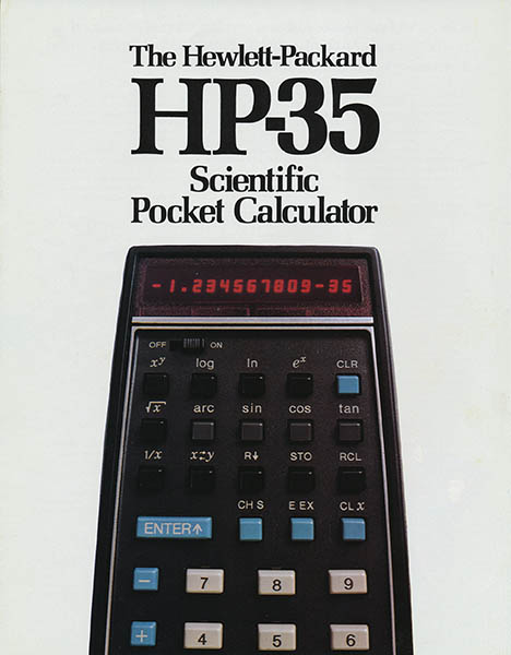 HP-35 brochure, 1973, click for larger image