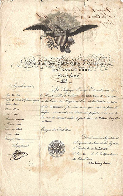 William Allant's passport