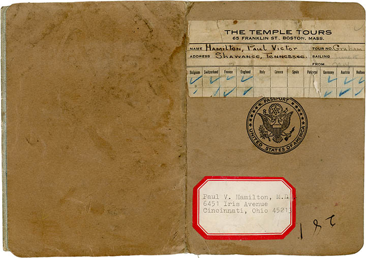 Cover, Paul's passport