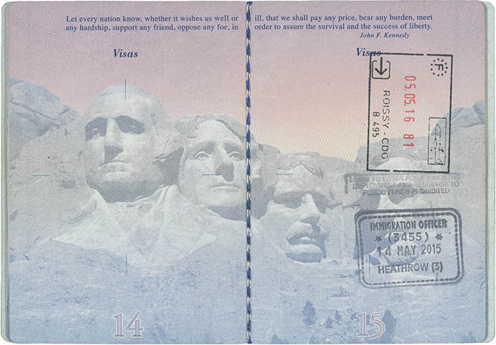 Visa page, 2007 passport