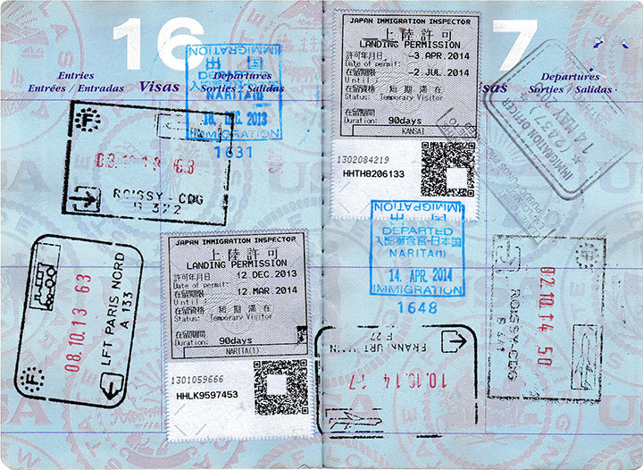 Visa page, 1993 passport