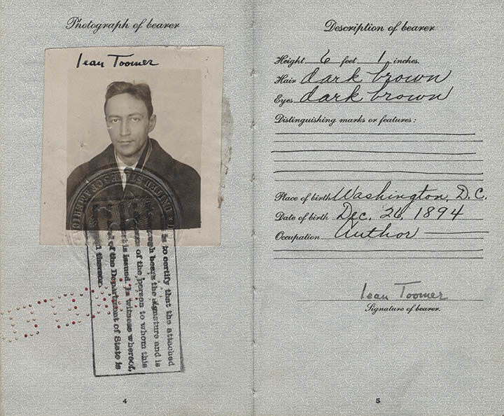 Jean Toomer's passport