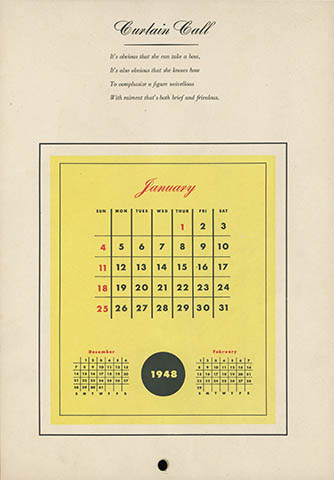 1948 Esquire calendar, click for larger image