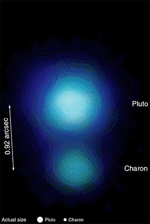 Pluto and Charon, click for larger image
