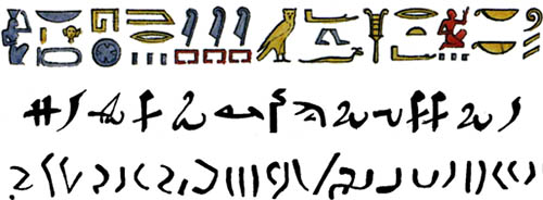 Sample glyphs