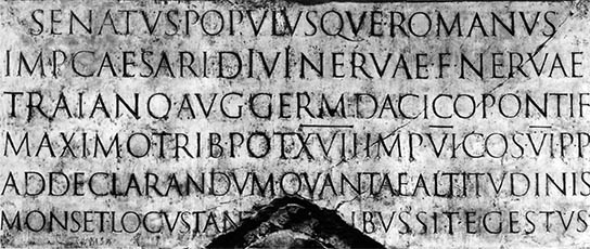 The Trajan Inscription, click for larger image