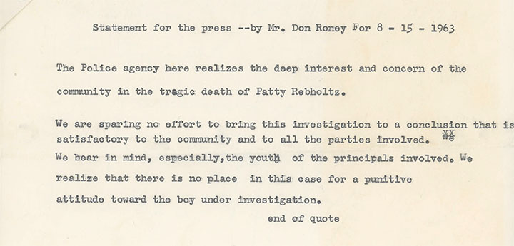 Press release, August 15, 1963, click for larger image